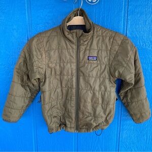 Patagonia Kids' Nano Puff Olive Green Quilted Jacket Size XS 5/6 Infants